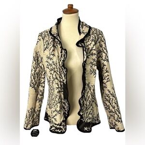 NWT Trimdin REVERSIBLE Ruffled Sea Fan Collection Jacket